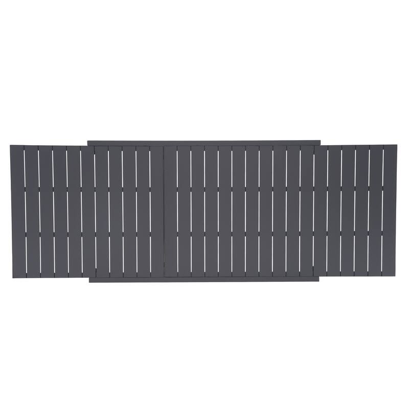 Outdoor Patio Dining Sets with Rattan Chairs and Aluminum Extendable Dining Table for 8 Persons