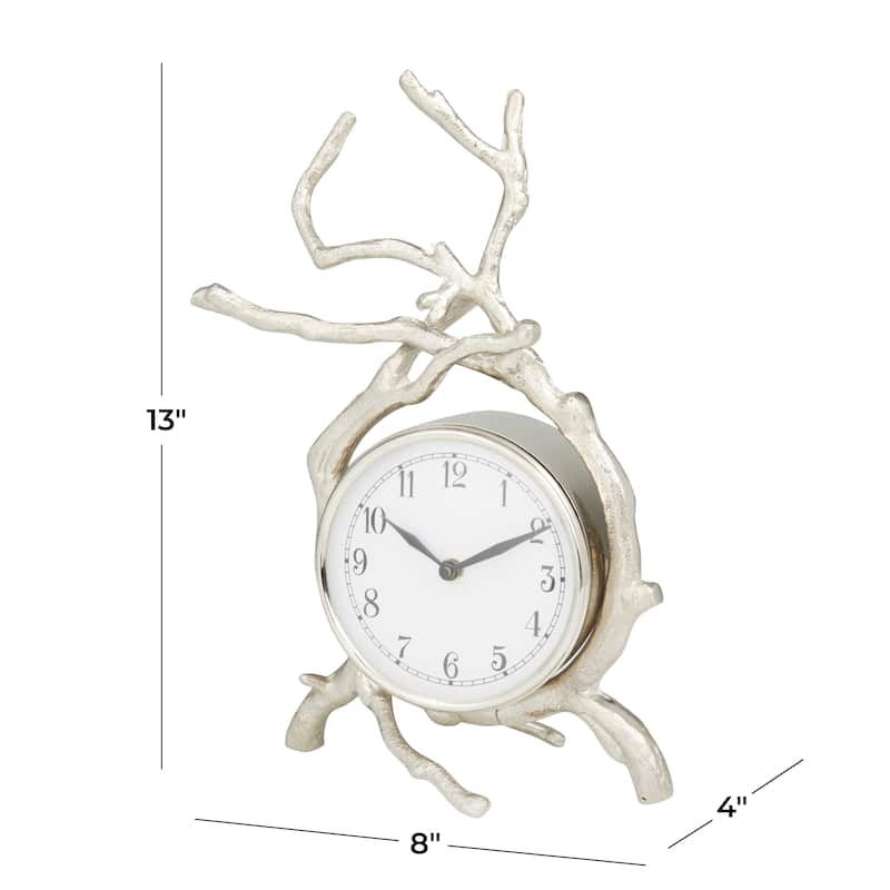 Aluminum Contemporary Clock - 8 x 4 x 13