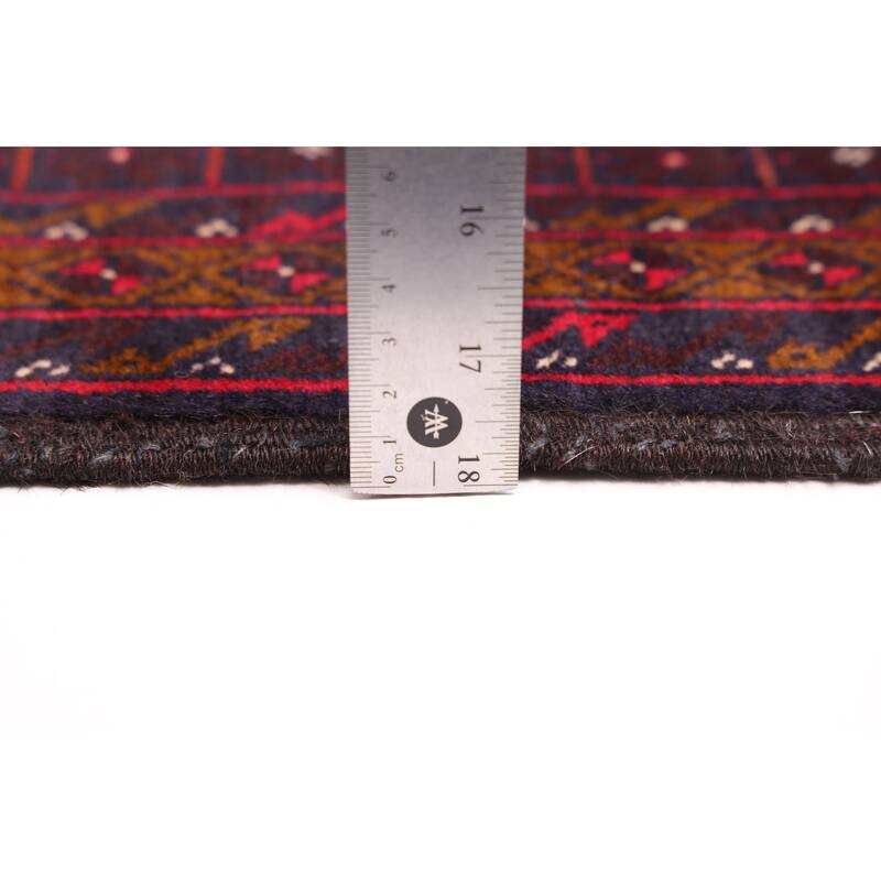 ECARPETGALLERY Hand-knotted Teimani Dark Navy Wool Rug - 3'7 x 6'1