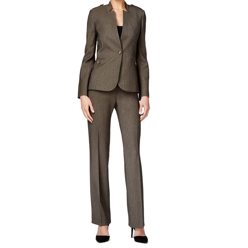 Olive green pant suit clearance