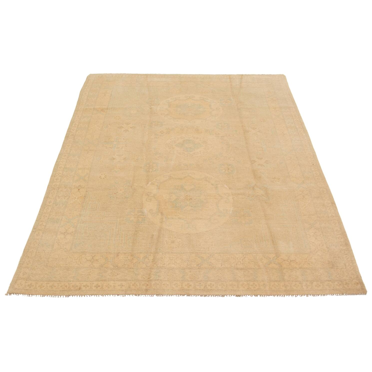 ECARPETGALLERY Handknotted Chobi Finest Ivory Wool Rug 3'1 x 9'6