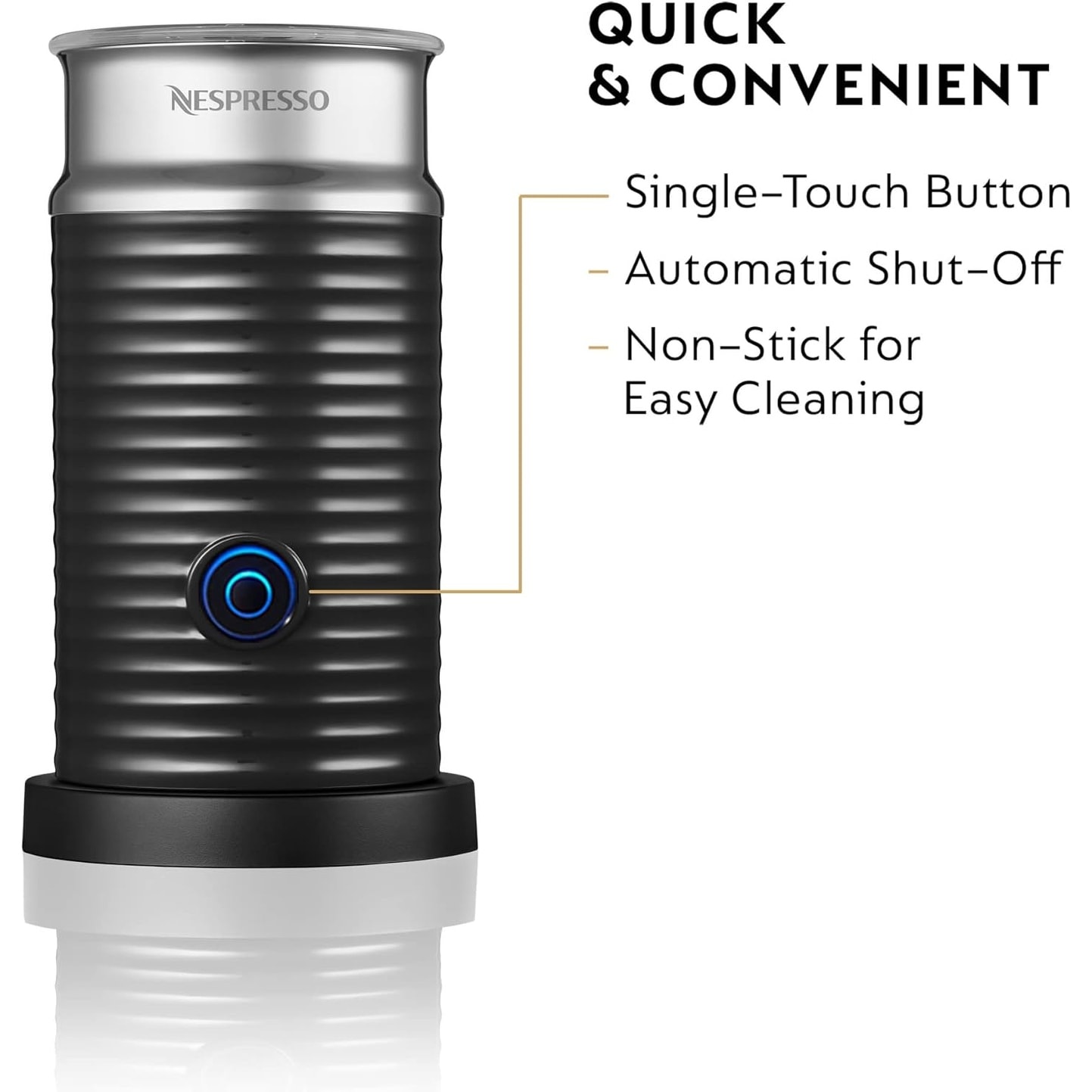 Nespresso Aeroccino 3 Automatic Milk Frother for Cappuccino