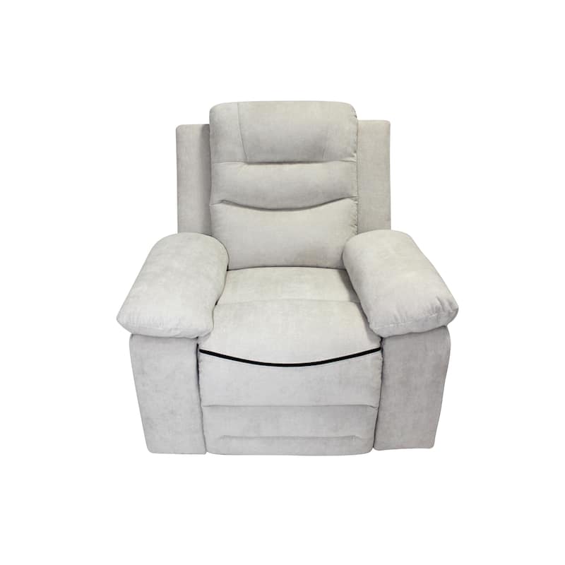 Modern Power Lift Recliner for Adults, Supports Up to 661 lbs - Quiet Rail System for Smooth Reclining and All-Day Comfort - Beige