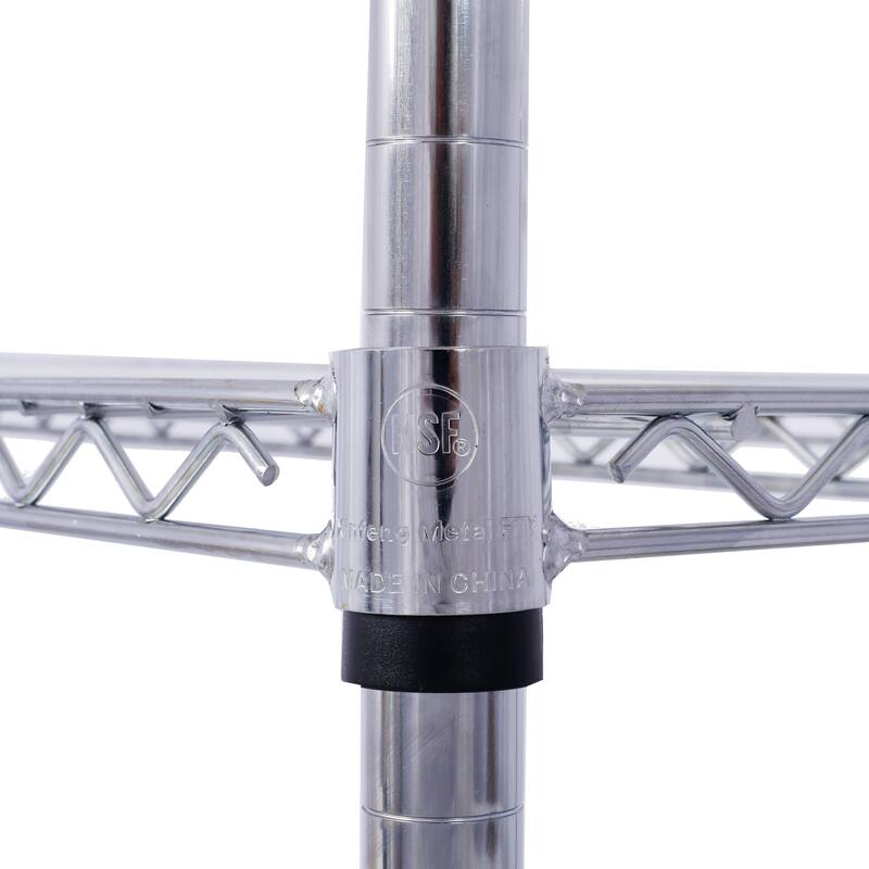 2450lbs Heavy Duty Adjustable Storage Rack with Wheels & Shelf Liners