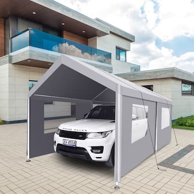 Heavy Duty 10'×20' Portable Carport Garage Tent for Outdoor Storage Shelter