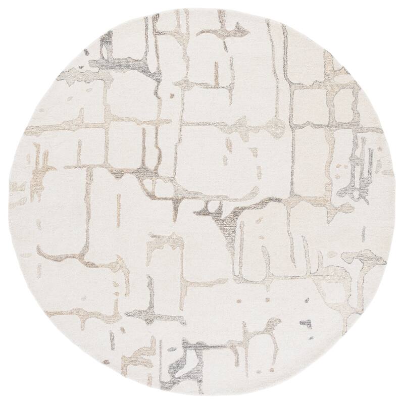 SAFAVIEH Handmade Rodeo Drive Dimka Wool Rug - Natural/Ivory - 6' Round