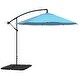 preview thumbnail 23 of 30, Pure Garden 10-Foot Offset Patio Umbrella with Square Base Blue