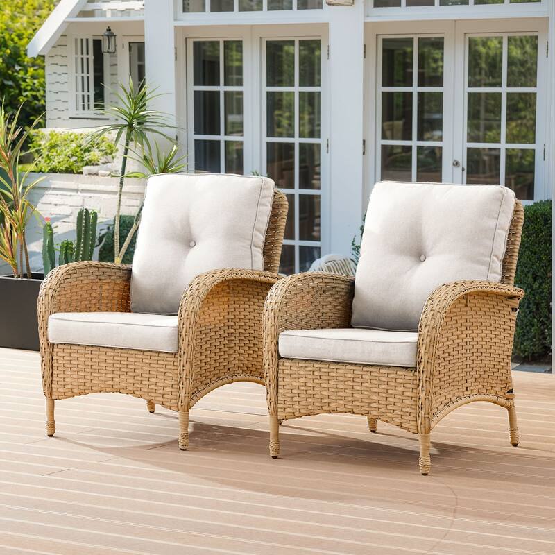 Wicker Patio Chairs Furniture with Cushions