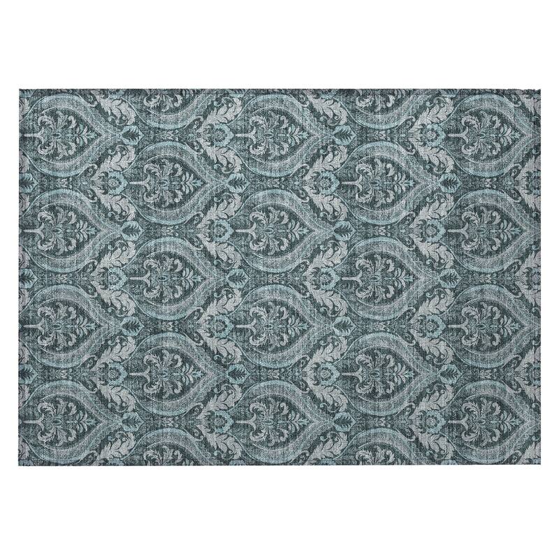Talu Graceful Floral Weather Resistant Classic Meets Modern Outdoor Rug