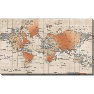 "World Map" Print on Canvas