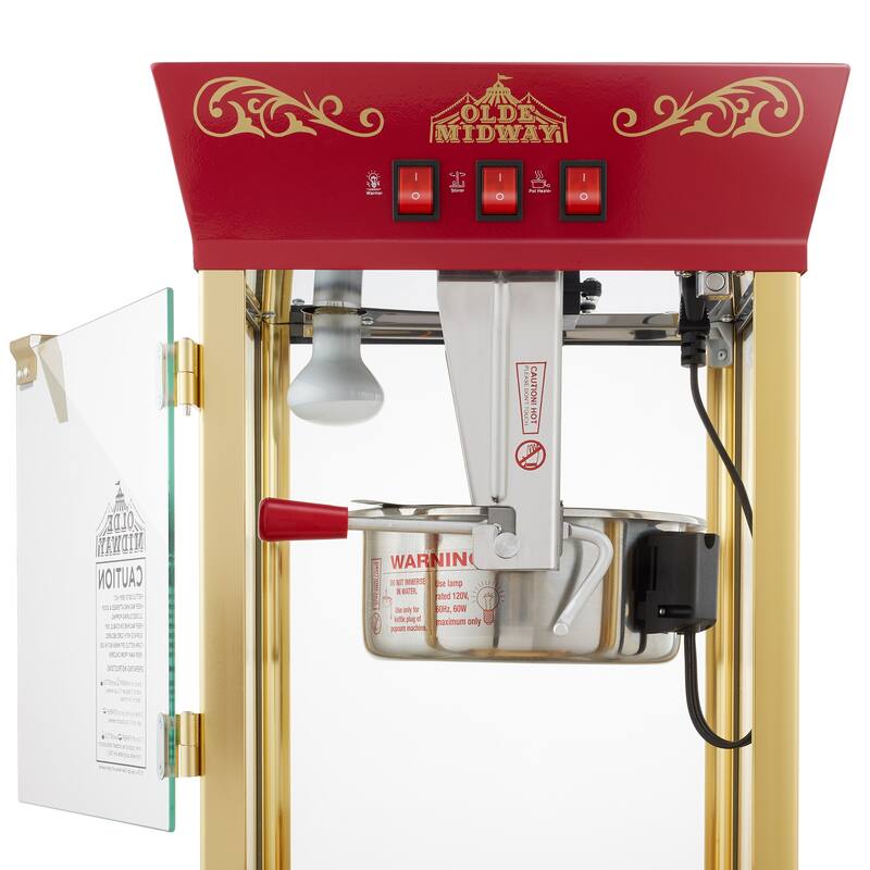 Movie TheaterStyle Countertop Popcorn Machine with 8oz Kettle