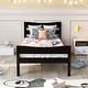preview thumbnail 20 of 25, Classic Design Easy to Clean Twin Size Wood Platform Bed with Headboard and Wooden Slat Support