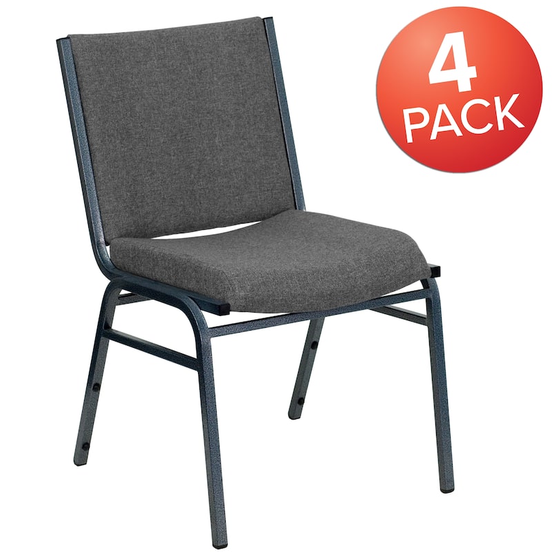 4 Pack Heavy Duty Stack Chair - 21"D x 19.75"W x 31.25"H