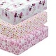 preview thumbnail 20 of 52, Princess Flower Butterfly Ladybug Animals Dot Girls Pink Purple Cotton Toddler/Baby Crib Child Fitted Sheet Set (Pack of 3) Minnie's Garden