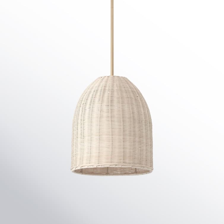 Acroma 1-light Farmhouse Rattan Kitchen Island Pendant