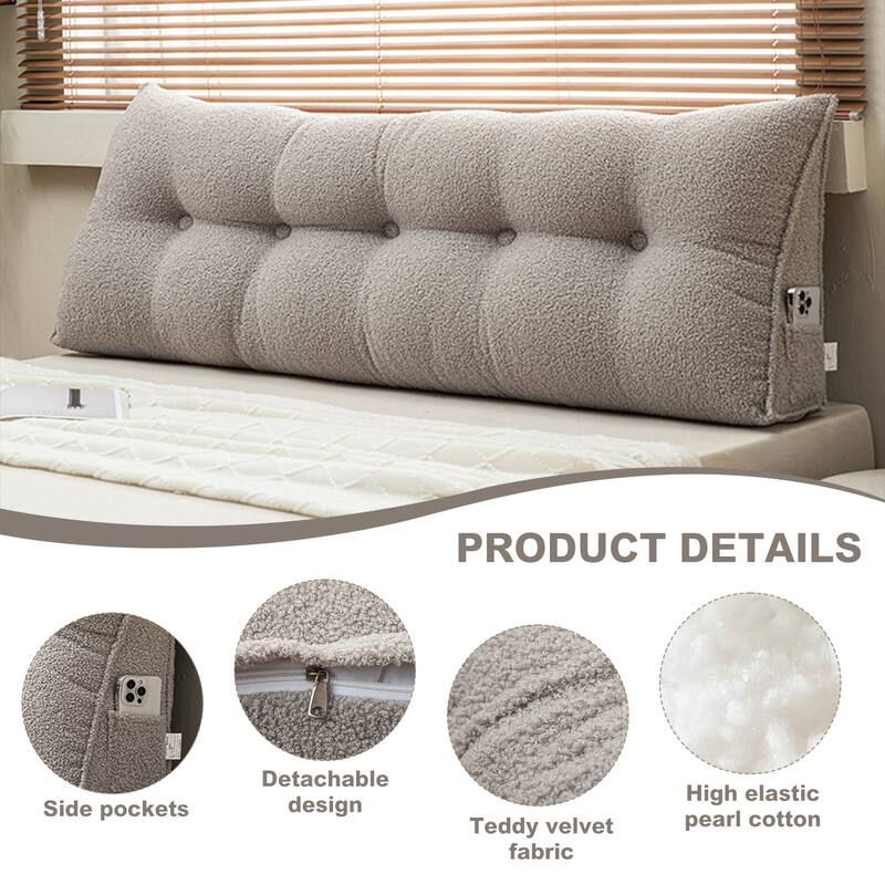 Triangular Bed Rest Wedge Headboard Pillow Back Support Reading Pillow