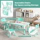 preview thumbnail 31 of 31, Gymax Kids Height Adjustable Table and 4 Chairs Set with Graffiti