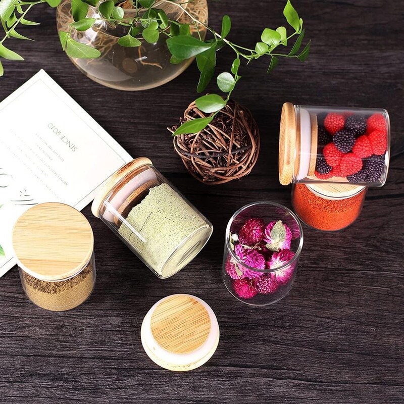 Mini Spice Jars with Wood Lid On Sale Bed Bath Beyond 39915325
