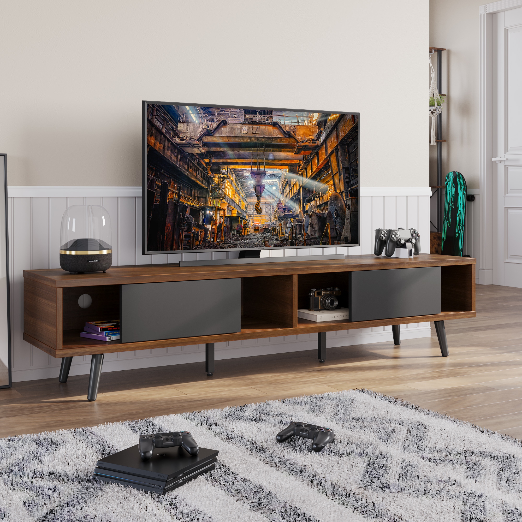 Mid century tv outlet stand 70 inch