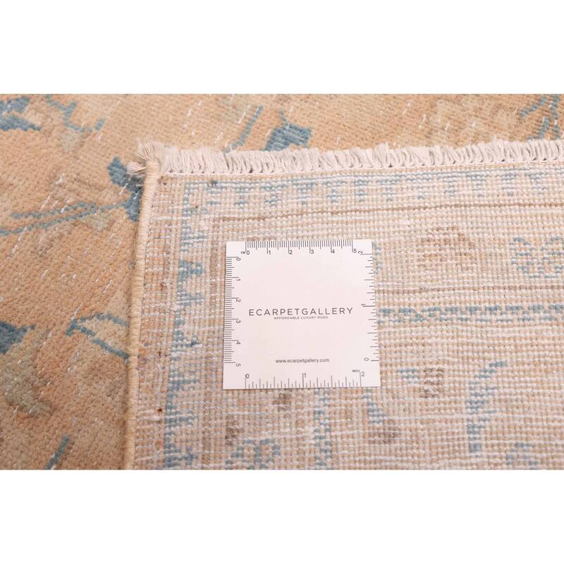 ECARPETGALLERY Hand-knotted Antalya Vintage Tan Wool Rug - 6'6 x 10'6