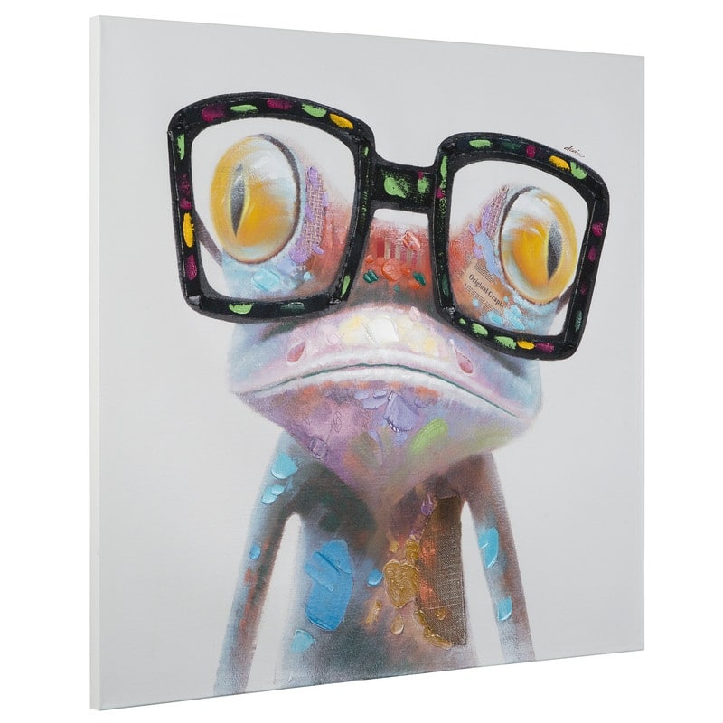 Yosemite Home Decor Hipster Froggy II Original Hand-Painted Wall Art - multi