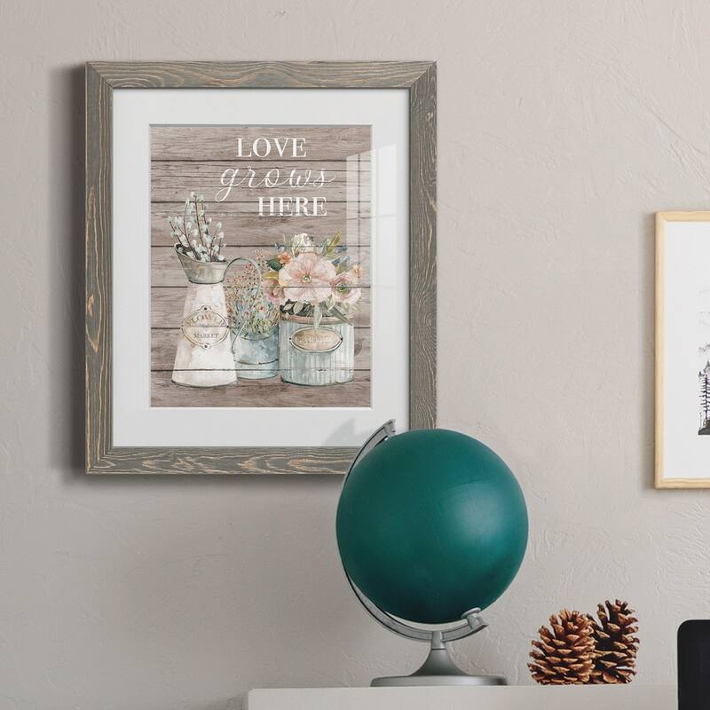 Love Grows Here-Premium Framed Print - Ready to Hang