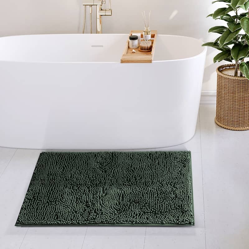 Empyrean Non-Slip Super Plush Chenille Bathroom Rugs