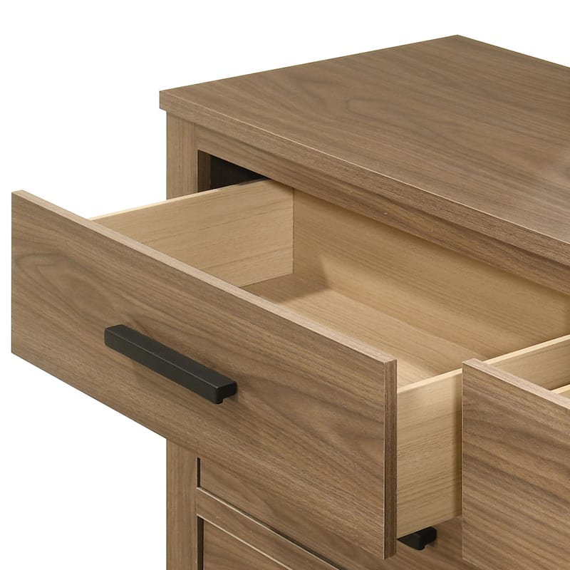Furniture of America Nyess Modern Chestnut Brown Wood 6-Drawer Dresser