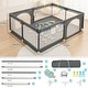 preview thumbnail 3 of 5, Infant 71"x59" 4-Panel Baby Playpen Spacious & Secure Foldable Playard Grey