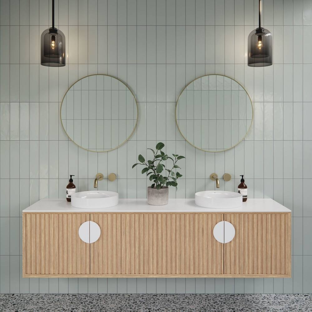 Glass Warehouse SF-R-24 Leia 24" Diameter Contemporary Circular Framed