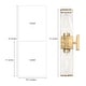 preview thumbnail 4 of 13, Luxmira Modern Luxury Glam Gold Large Bathroom Sconce with Art Glass for Hallway