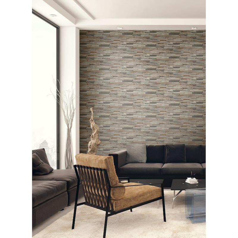NextWall Reclaimed Wood Plank Peel and Stick Removable Wallpaper