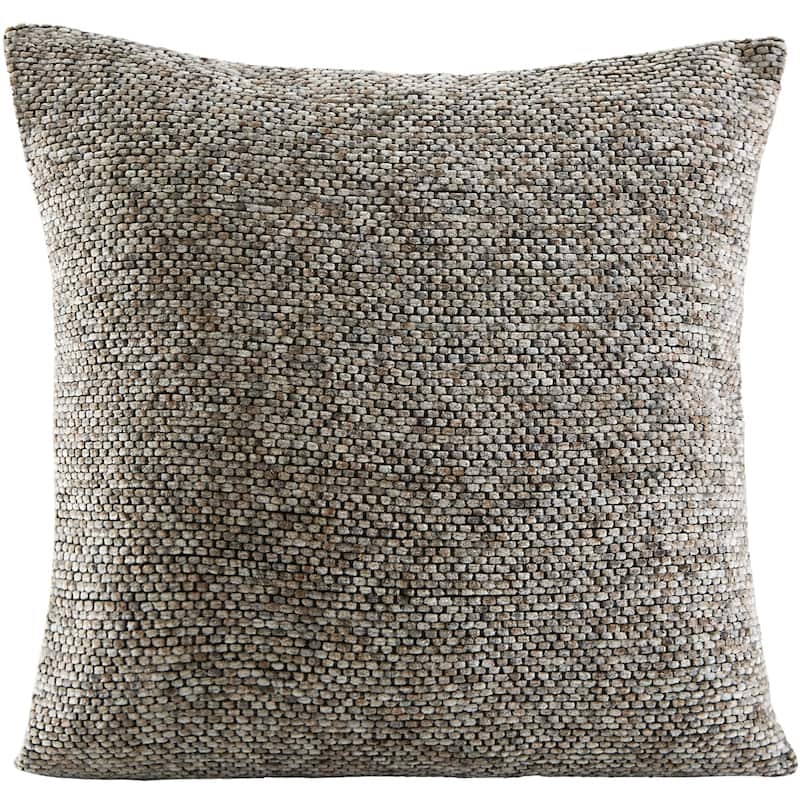 Violet Linen Chenille Classic Basketweave Pattern, 18 Inch x 18 Inch, Square, Decorative Accent Throw Pillow Cover