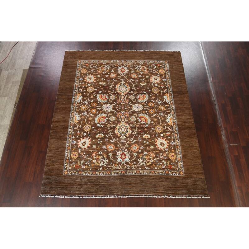 Traditional Vegetable Dye Ziegler Oriental Wool Area Rug Hand-knotted - 8'2" x 9'9"