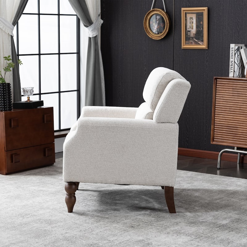 Modern Accent Chair Armchair Upholstered Boucle Fabric Single Sofa