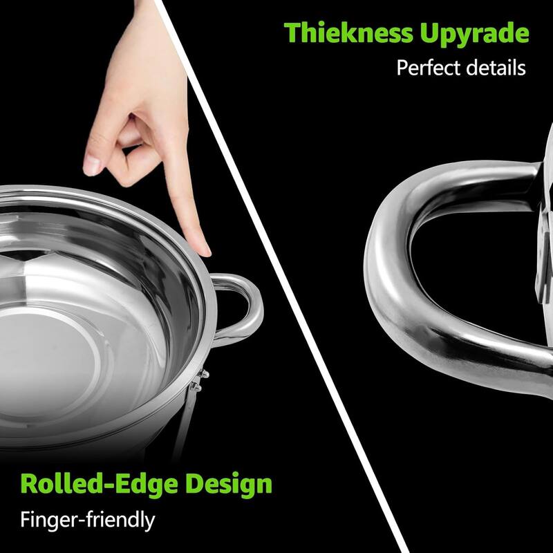 4 Pack 5QT Chafing Dishes For Buffet, Round Stainless Steel Chafing Dish Set For Home Parties, Christmas Gatherings