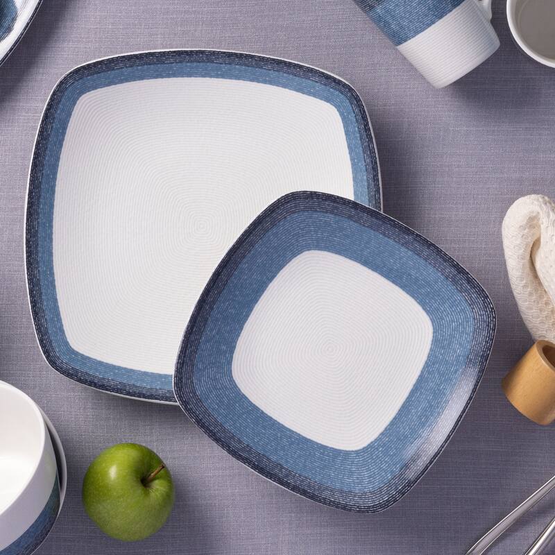 Noritake Colorscapes Layers 12-Piece Square Set, Service For 4