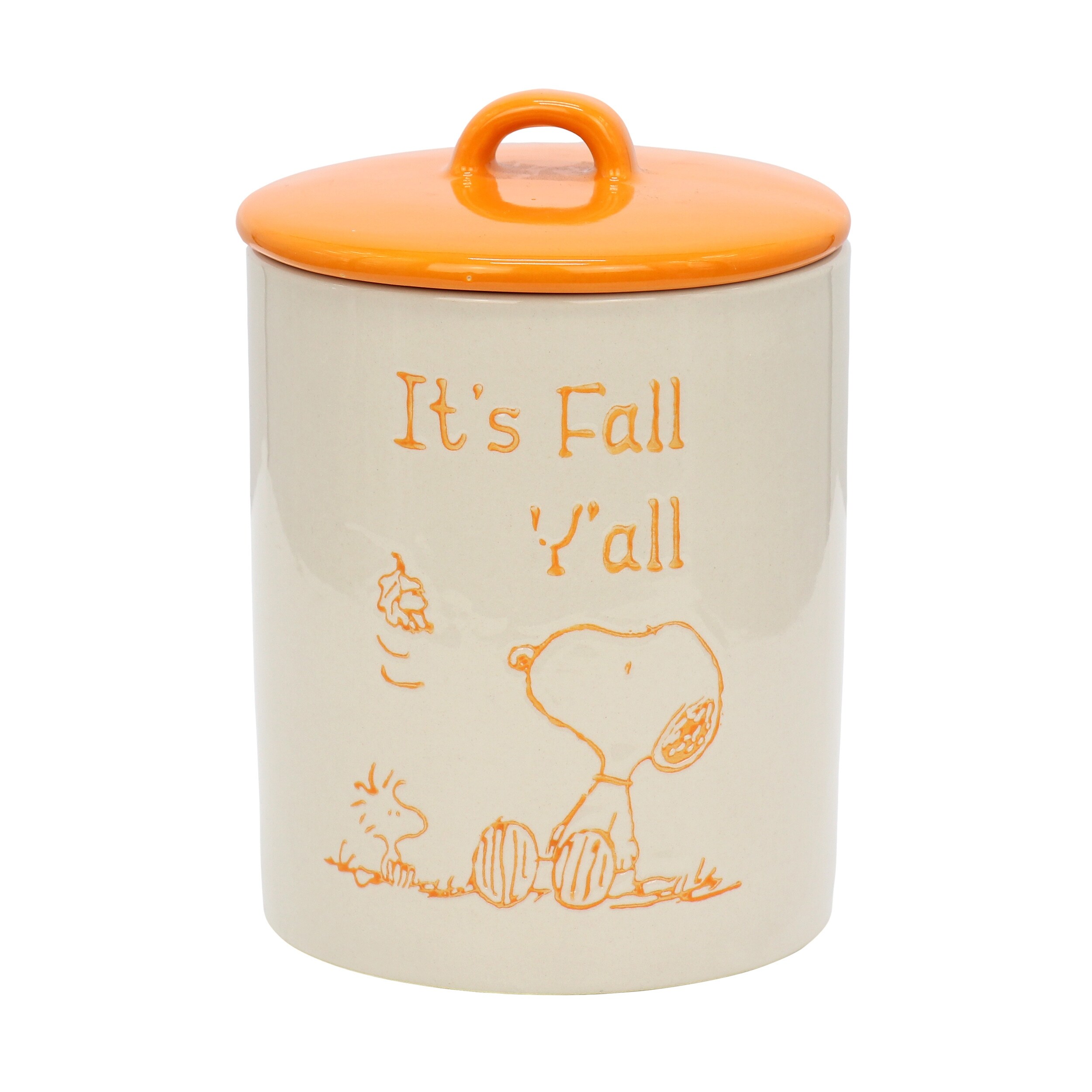 Peanuts It's Fall Y'all 26 Ounce Stoneware Snoopy Canister with