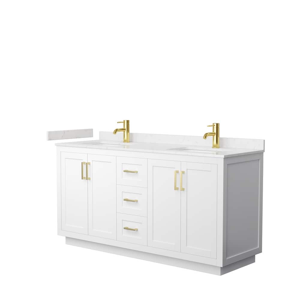 Miranda Double Vanity Set, Cultured Marble Top, No Mirror