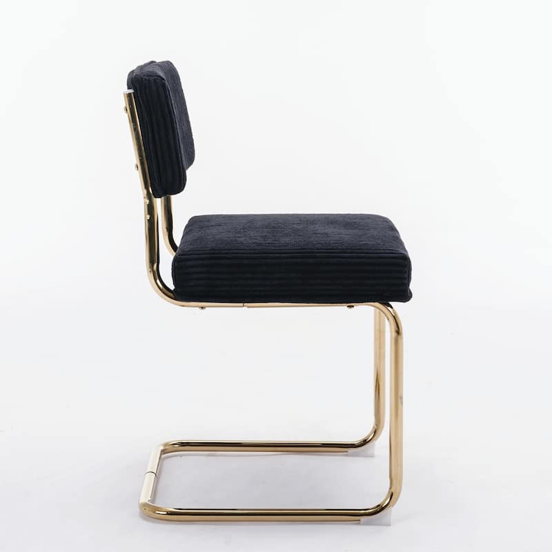 Set of 2 Modern Upholstered Accent Armless Tufted Dining Chairs