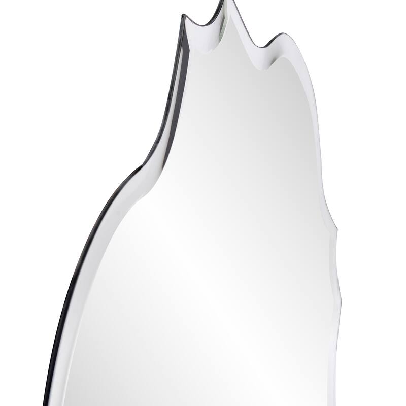 Allan Andrews Copper Grove Frameless Beveled Mirror with Scalloped and Curved Edges - 36"D