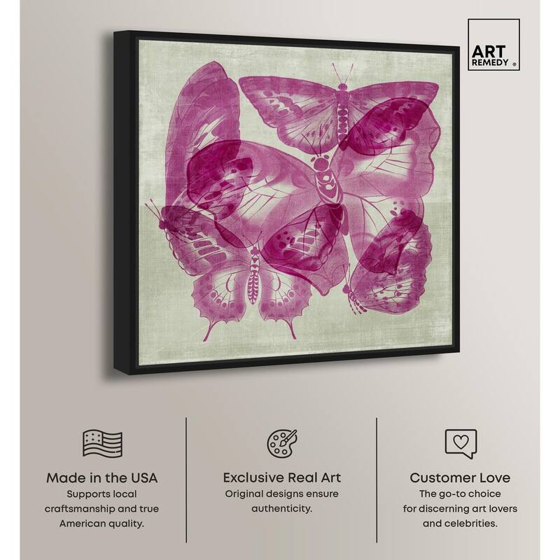 Fluttering Wings Canvas by Art Remedy