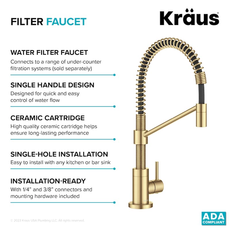 Kraus Bolden 1-Handle Drinking Water Dispenser Beverage Kitchen Faucet