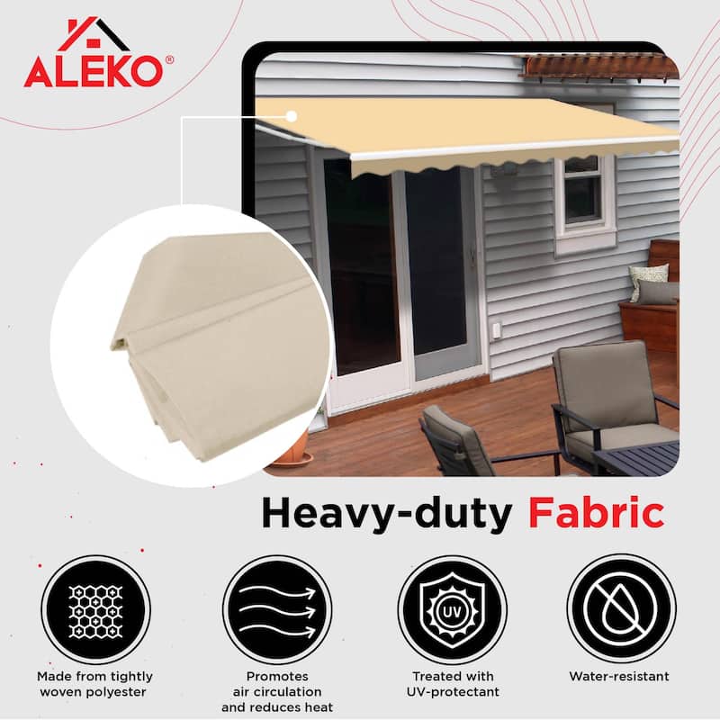 ALEKO Replacement Fabric for 6.5 x 5 ft Retractable Awning More Options
