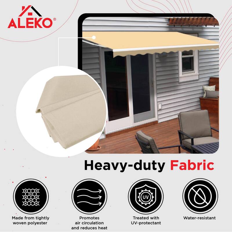 ALEKO Replacement Fabric for 8 x 6.5 ft Retractable Awning More Options