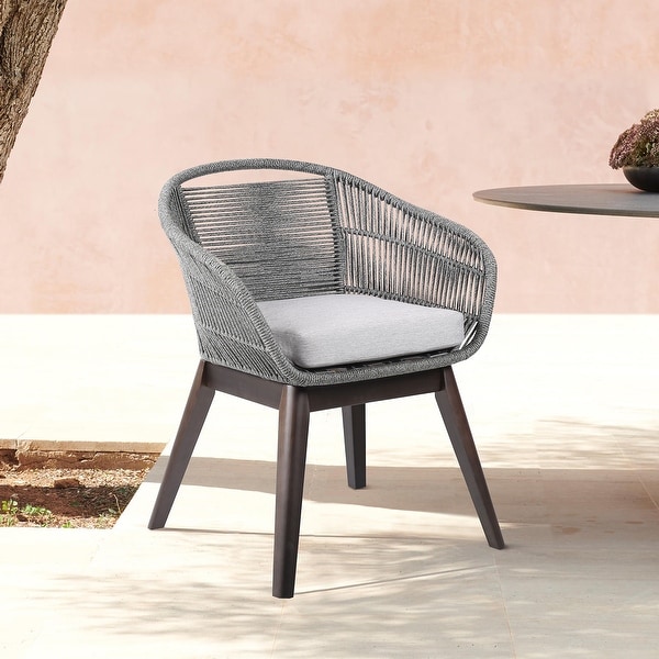 Wood and hotsell rope dining chairs