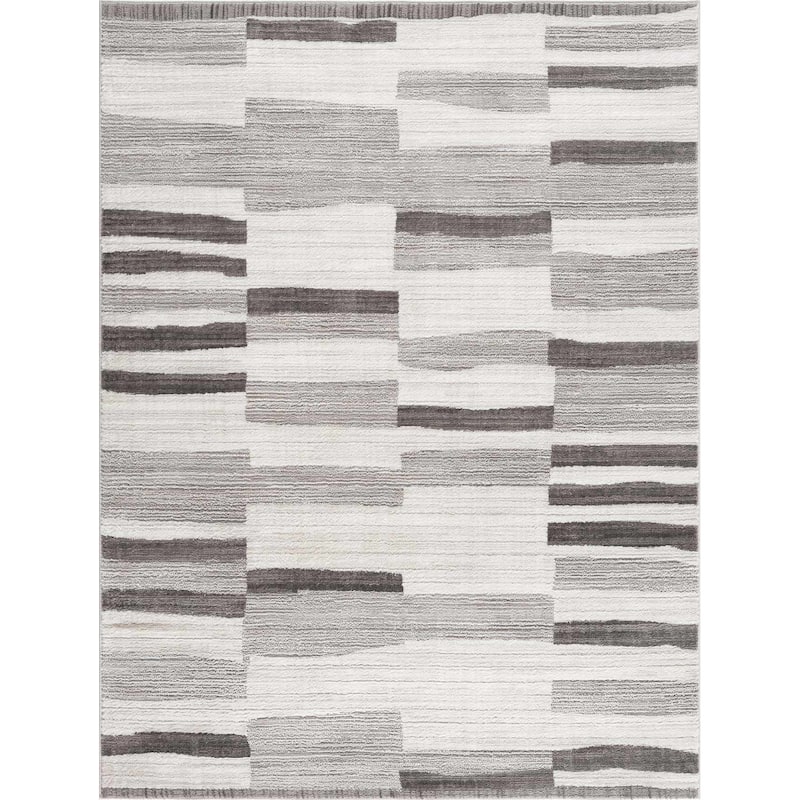 Hauteloom Bojana Living Room, Bedroom Area Rug - Cream, Vizon - 5'3" x 7'