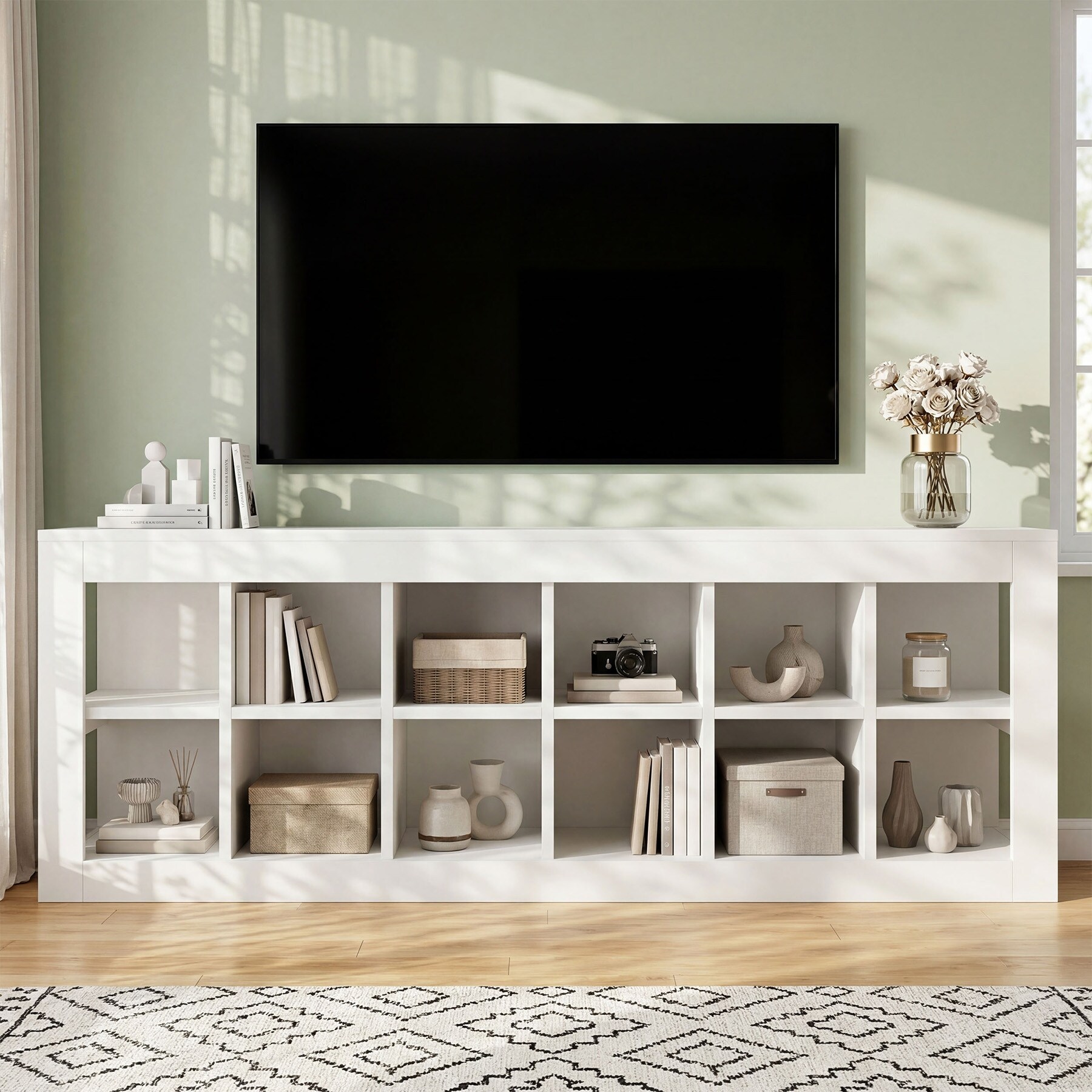 CIBONシェルフ #2 2-Tier Organizer Bookcase, Open Shelf Simple Compartments - Bed