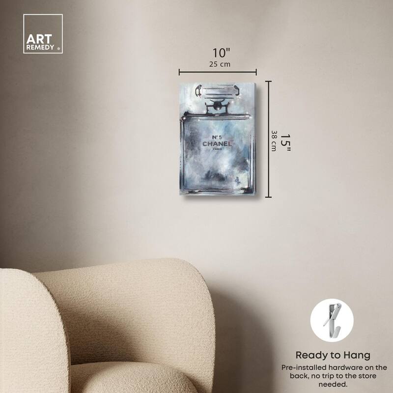 Doll Memories - Grey Perfume Canvas by Art Remedy, Gallery Wrapped