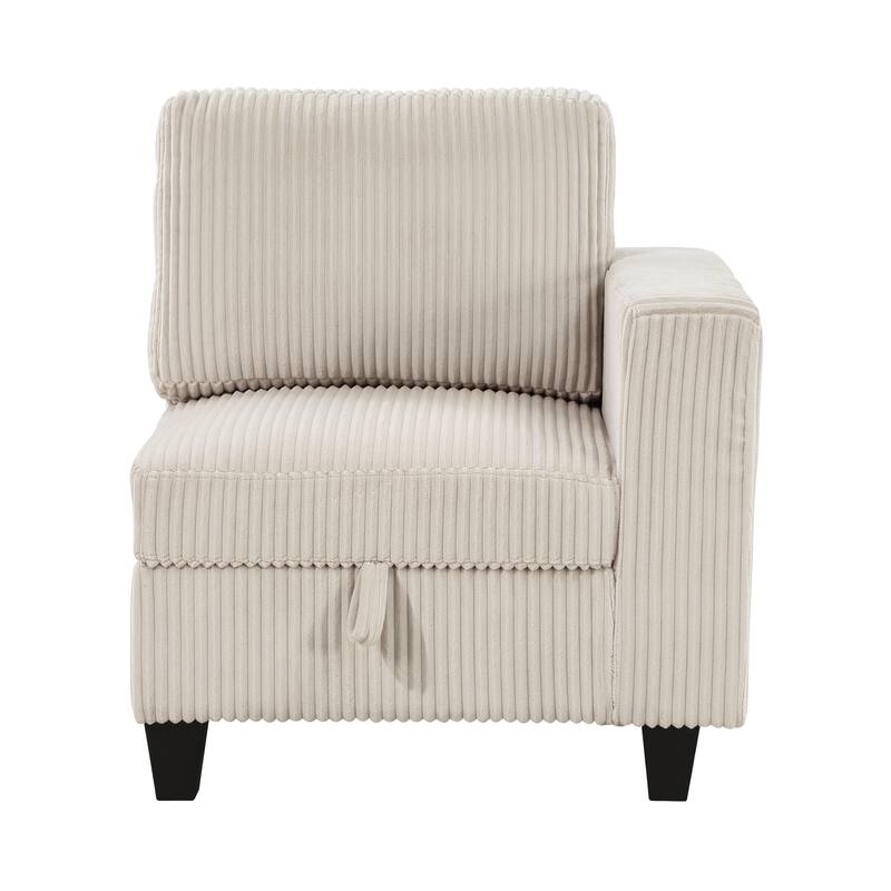Kenlis Corduroy Living Room Loveseat with Storage